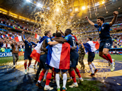 2018年俄罗斯世界杯决赛 - 法国队庆祝夺冠瞬间